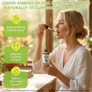 SOLOTREE Integratori Vegani di Estratto Liquido di <span class=keywords><strong>Ginkgo</strong></span> <span class=keywords><strong>Biloba</strong></span>, Estratto Naturale di Pianta, Gocce di Foglie di <span class=keywords><strong>Ginkgo</strong></span> <span class=keywords><strong>Biloba</strong></span> per il Supporto della Memoria Cerebrale - Product Image 4