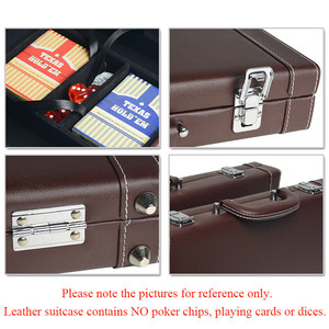 300 pièces PU Boîte <span class=keywords><strong>De</strong></span> Rangement Professionnel Texas <span class=keywords><strong>Poker</strong></span> Puces Ensembles Cuir Valise Casino Jeu Accessoire Conteneur - Product Image 6