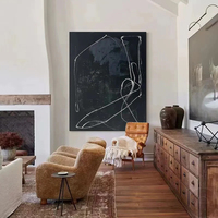 Peinture sur toile personnalisée en gros, œuvre d'art murale peinte à la main, décoration intérieure, nature morte abstraite texturée 3D en acrylique pour maison et hôtel