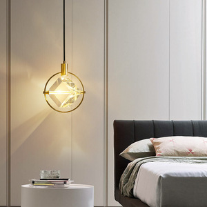 Luxury Rechargeable Crystal LED Pendant <b>Light</b> Bar Counter for Bedroom & <b>Dining</b> Room with Wireless Remote Control Model - Product Image 4