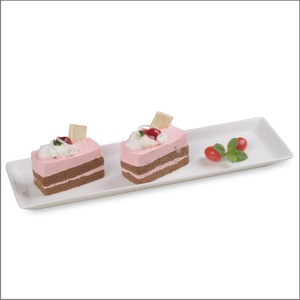 Plateau de service rectangulaire en céramique et porcelaine, 3 niveaux, pour hôtel et restaurant, blanc, écologique, vente en gros - Product Image 4