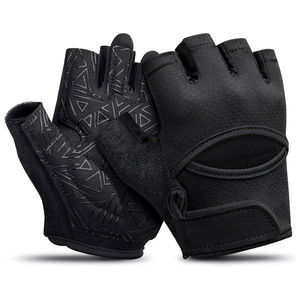 Women Fitness <b>Gloves</b> Open Finger Pink Gray Workout Training Gym Exercise Perforated Breathable Half Finger <b>Gloves</b> - Product Image 2