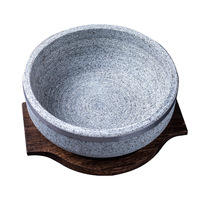 Plaque de cuisson en pierre rustique épaissie résistante à la chaleur pour Bibimbap coréen, usage commercial et domestique