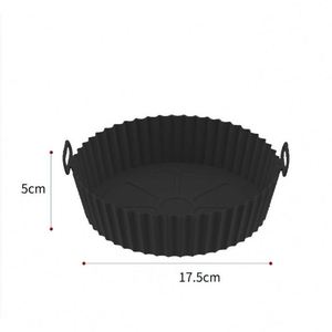 Plato Redondo de Silicona Antiadherente de Grado Alimenticio para Alta Temperatura, para Freidora de Aire, Uso Doméstico Transfronterizo, para Pollo Asado - Product Image 4