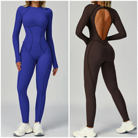 ELT9319 Combinaisons moulantes rayées pour femmes, idéales pour le yoga et les exercices de haute intensité, avec découpes élastiques pour la gym