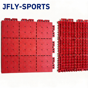 Baldosas deportivas entrelazadas con reducción de ruido y antivibración, pisos modulares para gimnasios interiores y canchas de patio trasero - Product Image 1