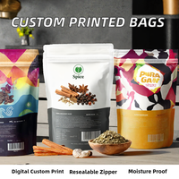 Pochette refermable personnalisée avec impression numérique |   Sac d'emballage alimentaire en Mylar résistant à l'humidité pour aliments pour animaux de compagnie et sucre |   Petit MOQ