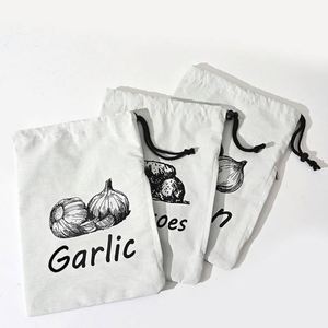 ถุงเก็บผักปลอดภัยแบบมีซิป ผ้าแคนวาส มีเชือกผูก พร้อมโลโก้พิมพ์ตามสั่ง - Product Image 3