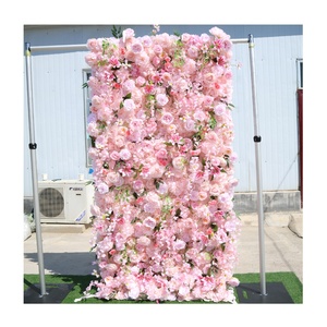 Vente en gros de roses artificielles pour photos toile de fond fleur murale salon <span class=keywords><strong>wistaria</strong></span> fleurs artificielles de mariage toile de fond en vrac pour décoration de mariage - Product Image 2
