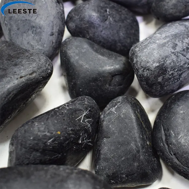 China Hersteller Garten dekoration Natural River Stones schwarze Fluss kiesel