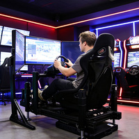 Simulateur Commercial Complet de Course Automobile 3 Dof avec Cockpit de Simulation de Conduite et Châssis en Profilés d'Aluminium