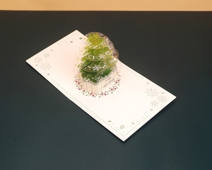 Cartes de vœux de Noël personnalisées en gros pour les amoureux, avec motif romantique de fleurs de cerisier - Product Image 4