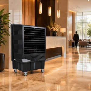 Refroidisseur <span class=keywords><strong>d</strong></span>'<span class=keywords><strong>air</strong></span> portable JHCOOL AC pour extérieur/intérieur avec ventilateur axial puissant 22000 cmh, réservoir <span class=keywords><strong>d</strong></span>'eau de 120 L, matériau plastique, utilisation en hôtel et en garage - Product Image 1