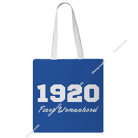 Nouveaux sacs fourre-tout avec logo Zeta Phi Beta, sac en toile à lettres grecques et fleurs de la sororité ZPB, sac de rangement, sac à main de shopping, sac à bandoulière, cadeau pour fille