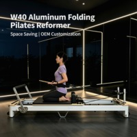 Machine de Pilates Reformer portable en aluminium, pliable, équipement de studio de Pilates commercial, fabricant