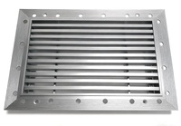 Grilles de ventilation au plafond en aluminium de conception moderne Type de charnière Grille d'air de retour Filtre amovible Application extérieure AC sous-sol