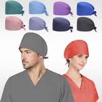 Casquette chirurgicale unisexe en sergé de coton élastique à séchage rapide, couleur unie, pour médecins, chimiothérapie et alimentation – Approvisionnement direct usine
