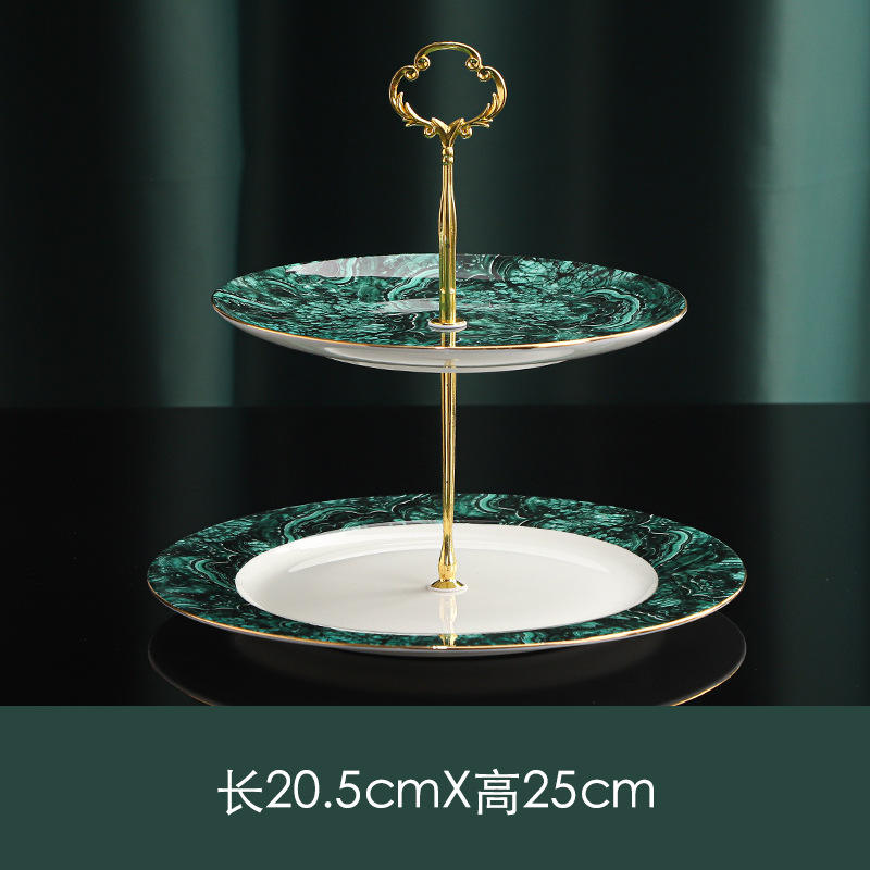 Sapphire green double layer string plate - emerald green