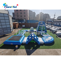 Parcours d'obstacles flottant gonflable, parc aquatique flottant pour lac ou mer