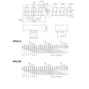 <span class=keywords><strong>Display</strong></span> Numérico <span class=keywords><strong>LED</strong></span> de 0,56 polegadas, Triplo Digital Azul - Product Image 3