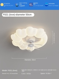 Moderno ventilador de techo LED de 42 pulgadas con luz retráctil y control remoto regulable DC Motor ABS cuerpo de lámpara para sala de estar - Product Image 2