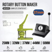 Machine manuelle de fabrication de boutons pour vêtements, machine à badges de 37 mm avec découpeuse pour événements scolaires, souvenirs, vente en gros, plastique