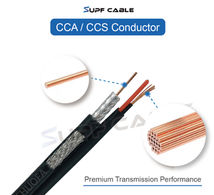 CÂBLE RG59 Offre Spéciale de haute qualité avec câble d'alimentation Caméra de sécurité CCTV Application Câble d'alimentation et de Signal 2 cœurs <span class=keywords><strong>siamois</strong></span> - Product Image 5