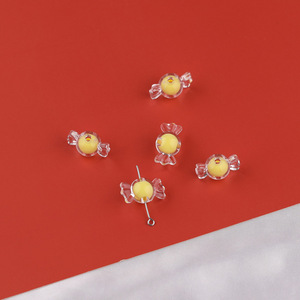 Cuentas de plástico acrílico transparentes, redondas, para hacer pulseras, joyería, accesorios de bricolaje, colores aleatorios 35162 - Product Image 3