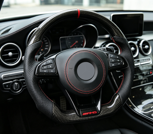 Volant de course <span class=keywords><strong>AMG</strong></span> en fibre de carbone pour Mercedes-Benz, ensemble complet avec 809 boutons de commande multifonctions, volant à 3 branches - Product Image 2