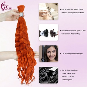 Cabello Humano Virgen a Granel con Ondas Naturales Sin Procesar FH # Paquete de Cabello Humano 350 sin Trama para Trenzas Boho - Product Image 4