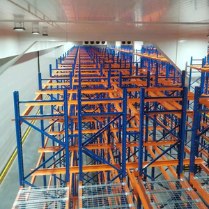 Estante de almacenamiento de metal Sistema de apilamiento de palés Almacenes-Estantes de almacén de metal Estante de almacenamiento profundo Doble
