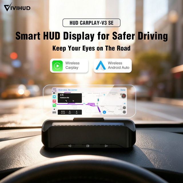 ViViHUD Original Supplier Universal 2.99-Inch OBD Bluetooth Navigation GPS Head-up Display Car HUD Carplay for Safe Driving
