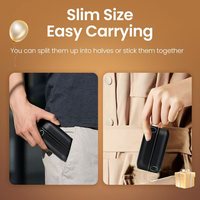 PIX-LINK Chauffe-mains 2-en-1 avec lampe de poche et charge sans fil, rechargeable 3000-5000mAh, cadeau d'hiver pour une utilisation en extérieur