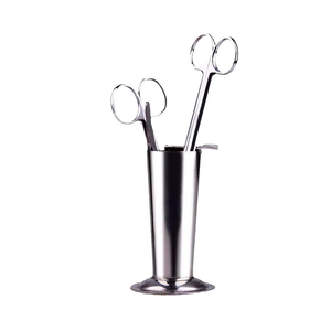 Degao 304 Stainless Steel Forceps Tweezers Storage Canister with Flip Lid Medical Instrument Disinfection Holder - Product Image 1