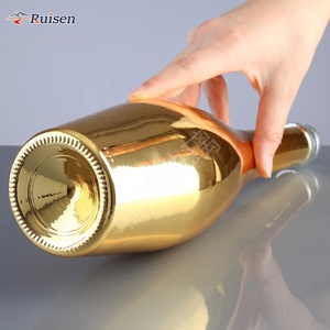 Electroplated Super Flint Spirits 700ml Brandy Glass <strong>Bottle</strong> Electroplate 750ml Gold <strong>Champagne</strong> <strong>Bottle</strong> - Product Image 5