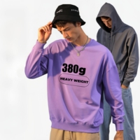 Sweat-shirt à capuche en coton bouclé 380 GSM de qualité supérieure pour homme, coupe décontractée, uni, idéal pour le campus, les voyages et les tenues décontractées par temps froid