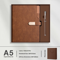 Ensemble de luxe personnalisé en cuir PU souple au toucher agréable, ensemble de carnet A5 avec stylo pour cadeaux d'affaires, d'anniversaire ou pour étudiants