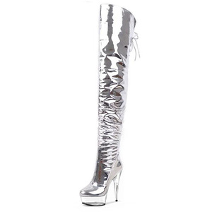 Zapatos Tacones 15CM Women Pole Dance Thigh High Heels Model Stiletto Lace-up Platform <b>Shoes</b> Over-the-knee Boots for Ladies - Product Image 3