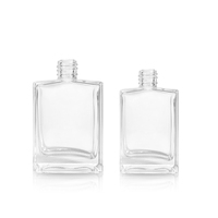 Flacon de parfum en verre de 30 ml avec bouchon à vis, flacon de cigare de 100 ml, flacon d'attar marocain plat doré vide de 50 ml
