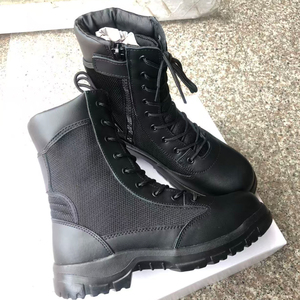 รองเท้าบูททำงานแบบผูกเชือกทรงสูงหนังสีดำ DFS12 กันน้ำ ใช้ได้ทุกฤดู สำหรับกิจกรรมกลางแจ้ง - Product Image 3