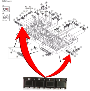 ใหม่ Pio-Neer อะไหล่ <span class=keywords><strong>xdjrr</strong></span> XDJ-RR แผ่นกลองแบบ all-in-one ปุ่มพลาสติกภายนอกเล่นกลองสี่ทิศทาง DAC3411คิวร้อน - Product Image 6