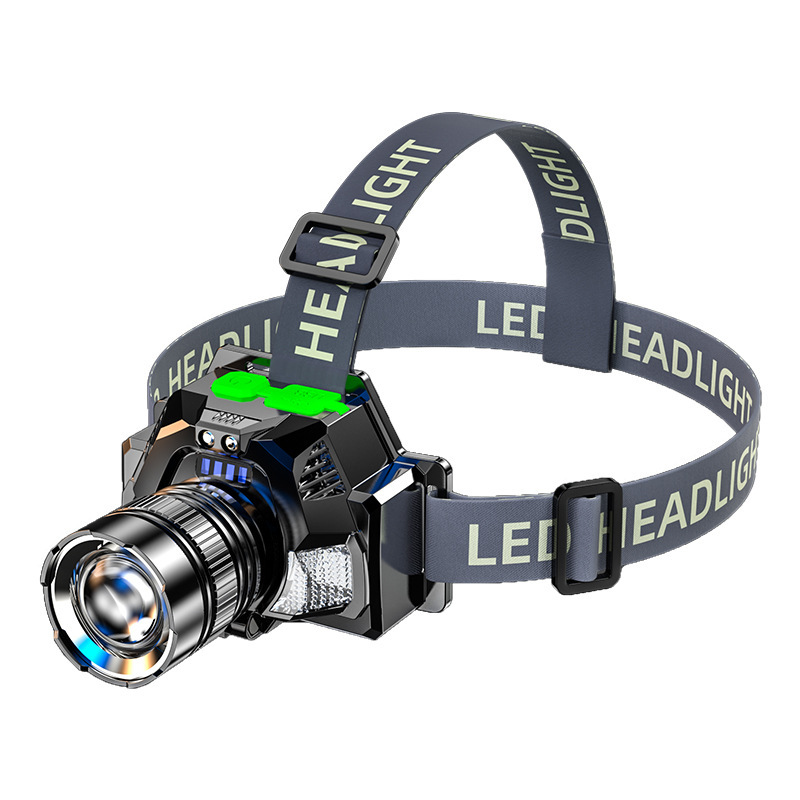 Super Bright COB LED Camping Headlamp USB Type-C Rechargeable IP65 Rating Night Fishing Home Field Miner's Working Headlight