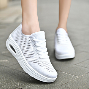 New Women's Spring <strong>Sneakers</strong> Mesh Breathable Casual Shoes Thick <strong>Sole</strong> Travel Shoes - Product Image 3