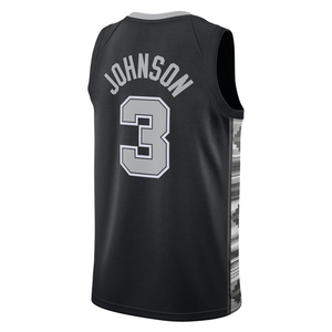San Antonio pour hommes 2025 # 3 maillots de basket-ball personnalisés Johnson, chemises brodées, uniformes pour jeunes - Product Image 4
