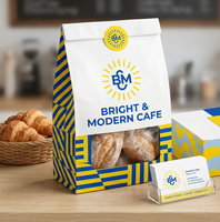 Sacs en papier kraft brun imprimés avec logo OEM, sacs écologiques pour la restauration à emporter, emballage avec poignées torsadées en ruban, recyclés, commerciaux