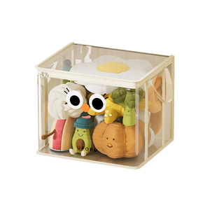 Transparent <b>Foldable</b> Storage <b>Box</b> For Books Rectangle Dustproof Waterproof Office Organizer Living Room Use Mysterious Black - Product Image 3