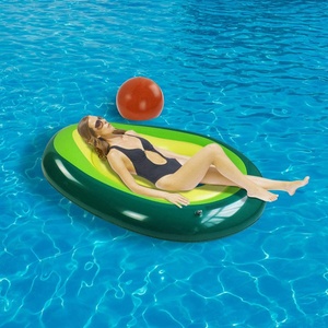 Customized Logo Inflatable Avocado <b>Pool</b> Float with <b>Ball</b>, Summer Swimming Ring, Float Floating Mat <b>Pool</b> Floats - Product Image 4