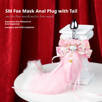 Plug anal réaliste en forme de queue de renard pour femmes, masque de renard avec nœud kimono, plug anal en métal, jouet érotique cosplay, expédition discrète