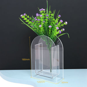 Vase en acrylique translucide en forme de fleur, forme unique, arrangement floral pour la maison, <span class=keywords><strong>table</strong></span> à thé, style nordique <span class=keywords><strong>simple</strong></span>, shabby <span class=keywords><strong>chic</strong></span>, nouveauté - Product Image 4