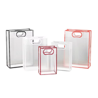 Sacs cadeaux réutilisables tendance en PVC/PP transparent avec poignées, pour mariage, anniversaire, ou comme sacs fourre-tout transparents